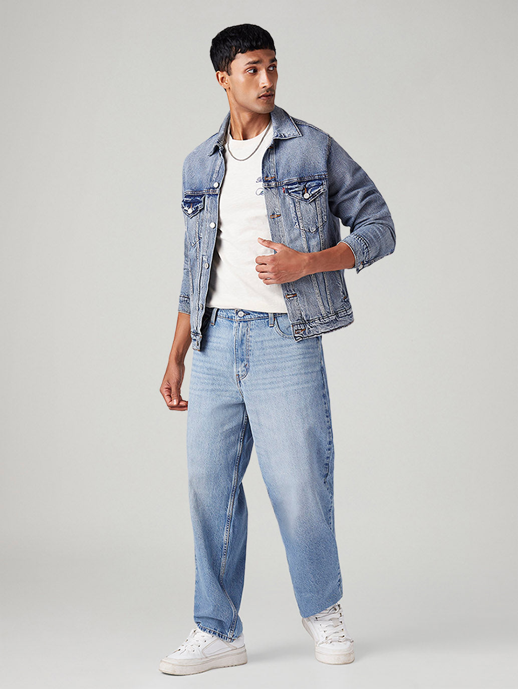 Men's 578 Light Blue Baggy Fit Mid Rise Jeans