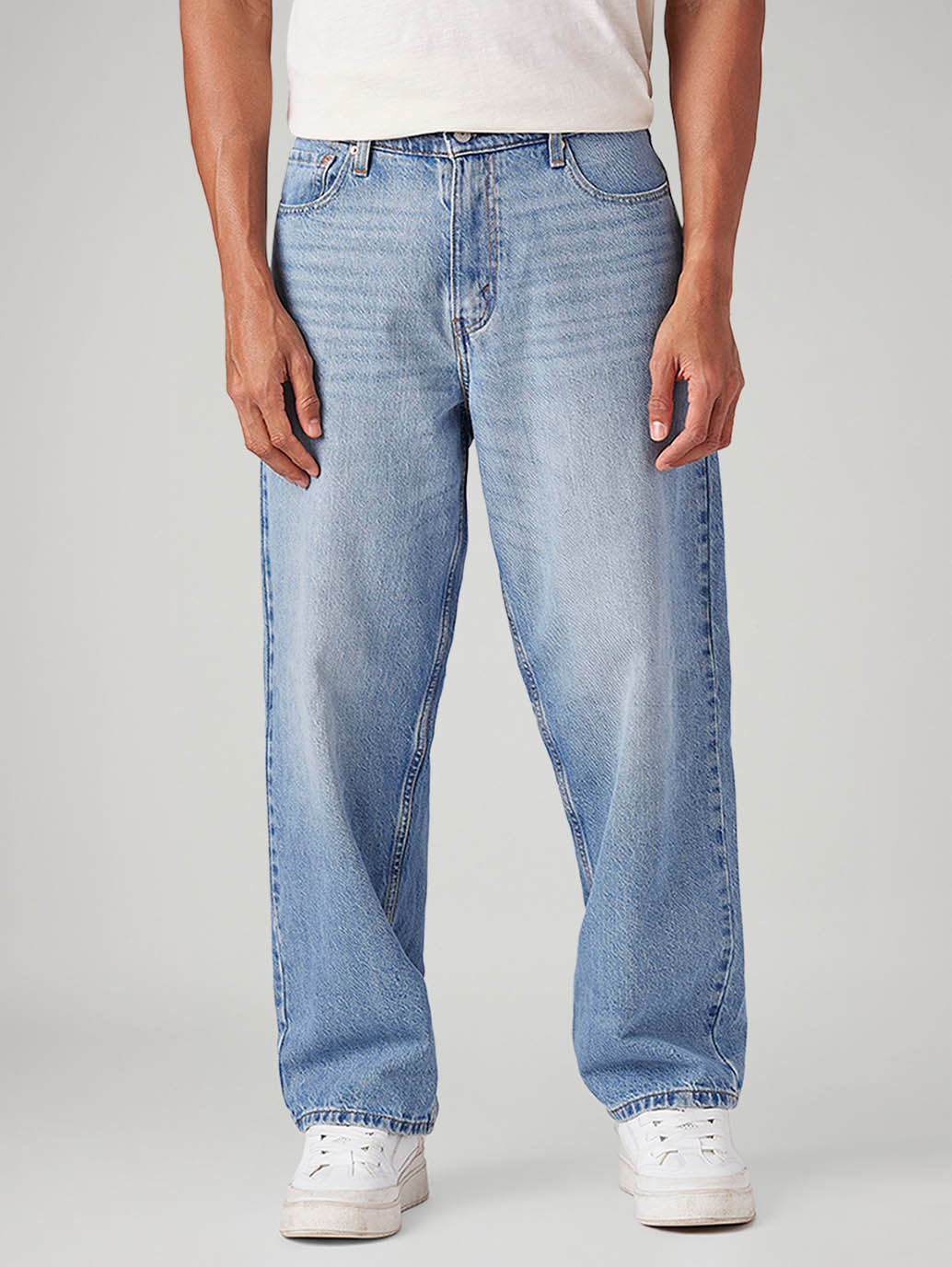 Men's 578 Light Blue Baggy Fit Mid Rise Jeans