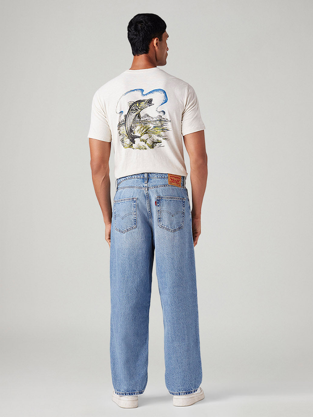 Men's 578 Light Blue Baggy Fit Mid Rise Jeans