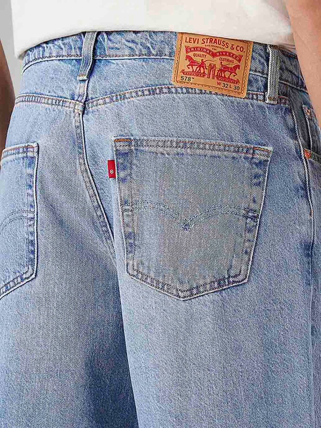Men's 578 Light Blue Baggy Fit Mid Rise Jeans