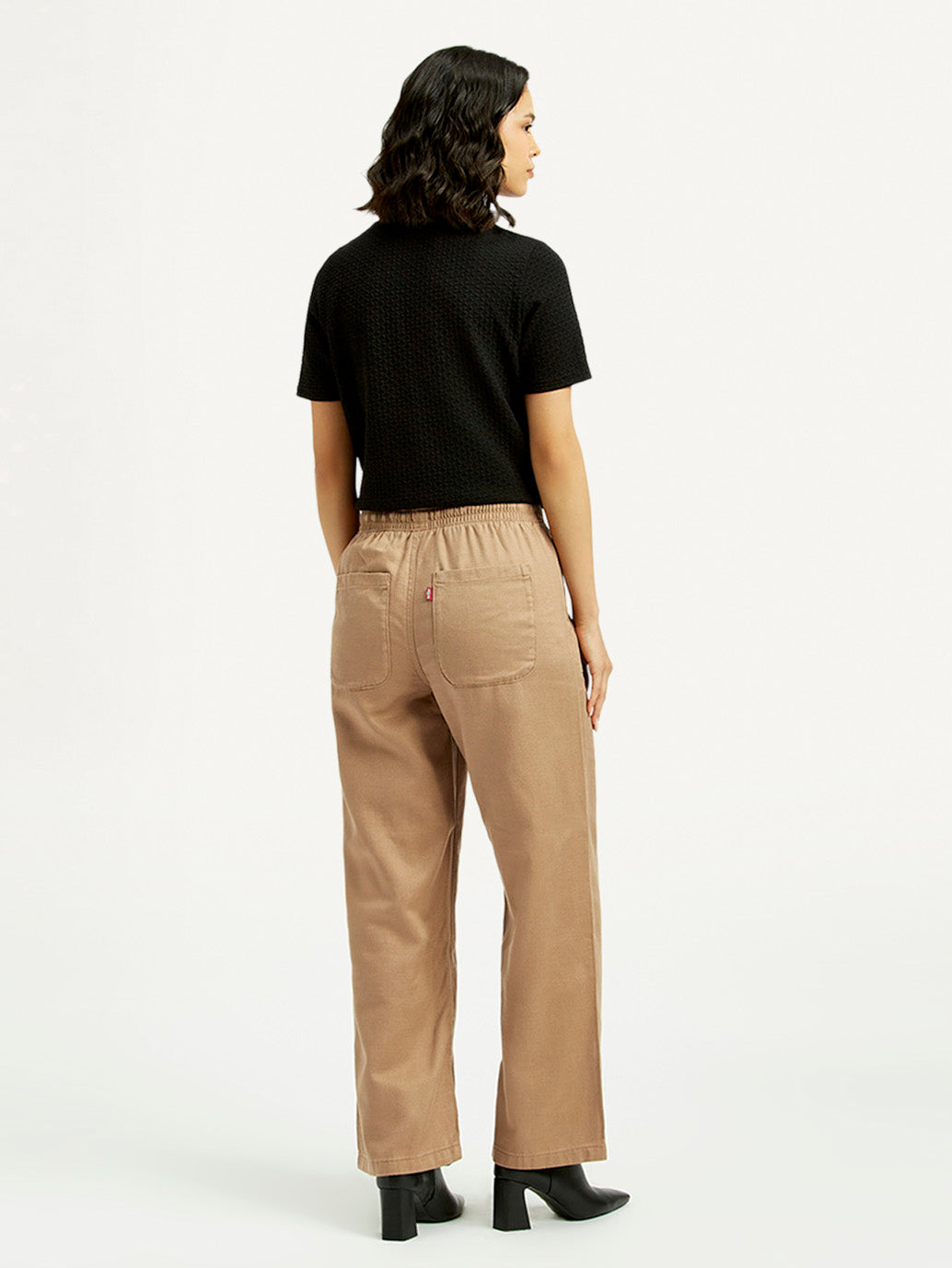 Women's Mid Rise Straight Fit Khaki Trousers