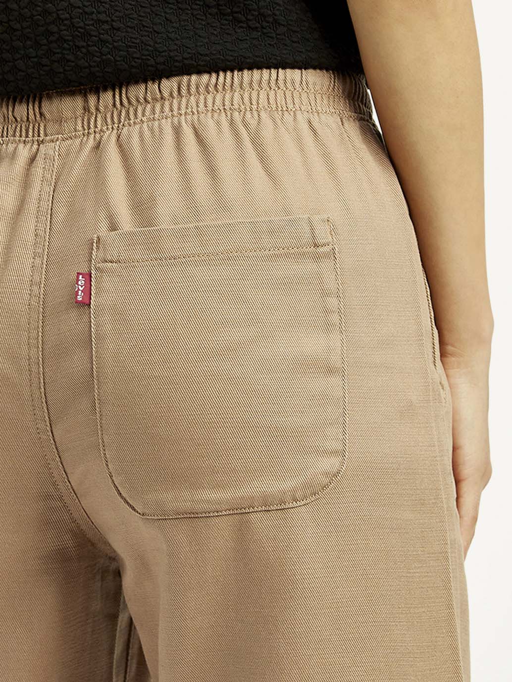 Women's Mid Rise Straight Fit Khaki Trousers