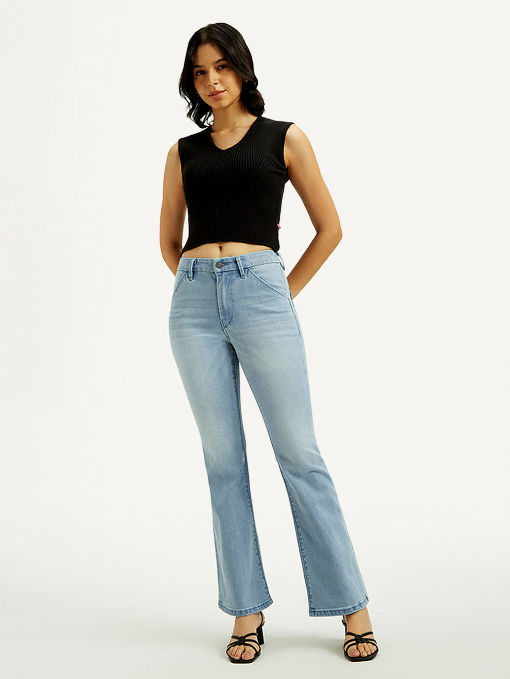 Women's Redloop 726 Light Indigo Flared Fit High Rise Jeans