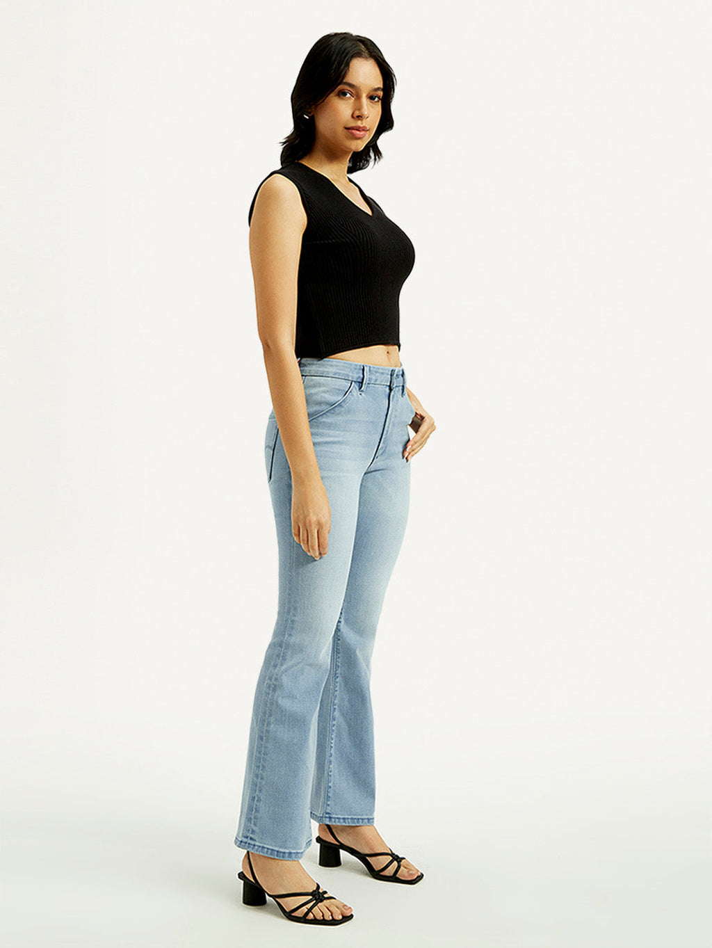 Women's Redloop 726 Light Indigo Flared Fit High Rise Jeans