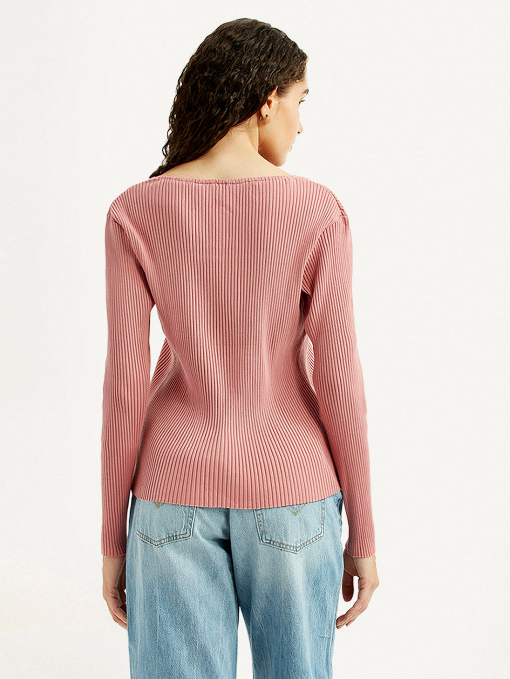 Women's Solid Pink Square Neck Top