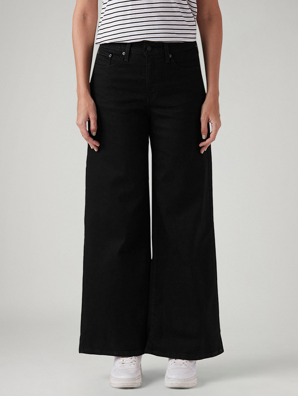 Women's 728 Black Wide Leg Fit High Rise Jeans