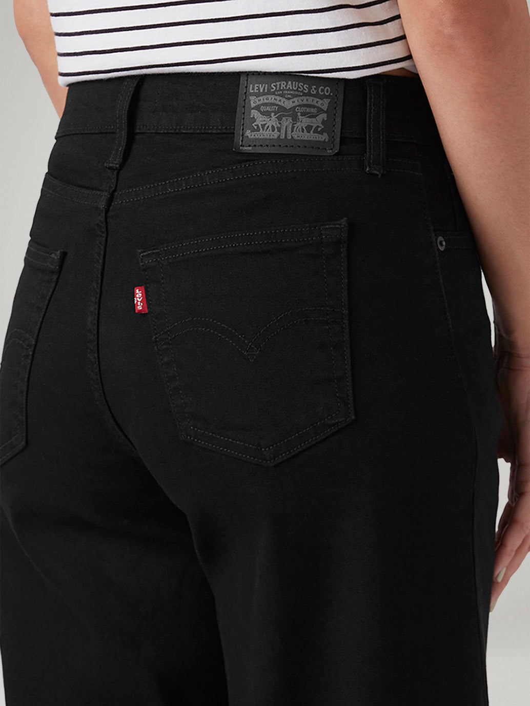 Women's 728 Black Wide Leg Fit High Rise Jeans