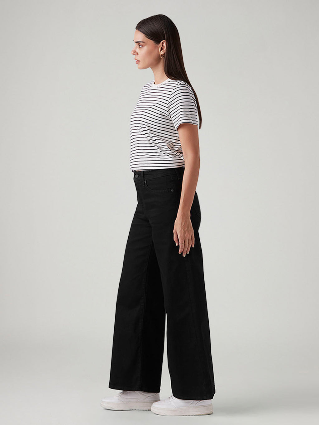 Women's 728 Black Wide Leg Fit High Rise Jeans
