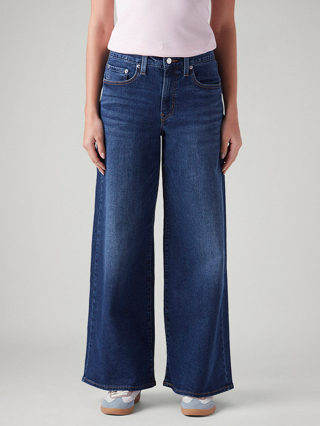 Women's 728 Blue Wide Leg Fit High Rise Jeans