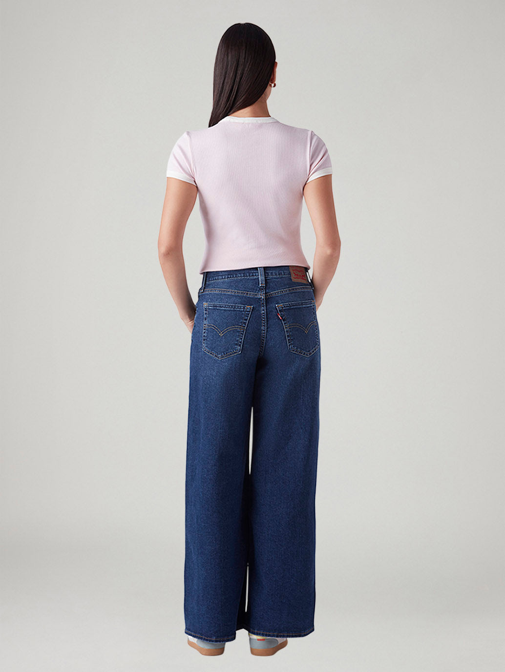 Women's 728 Blue Wide Leg Fit High Rise Jeans
