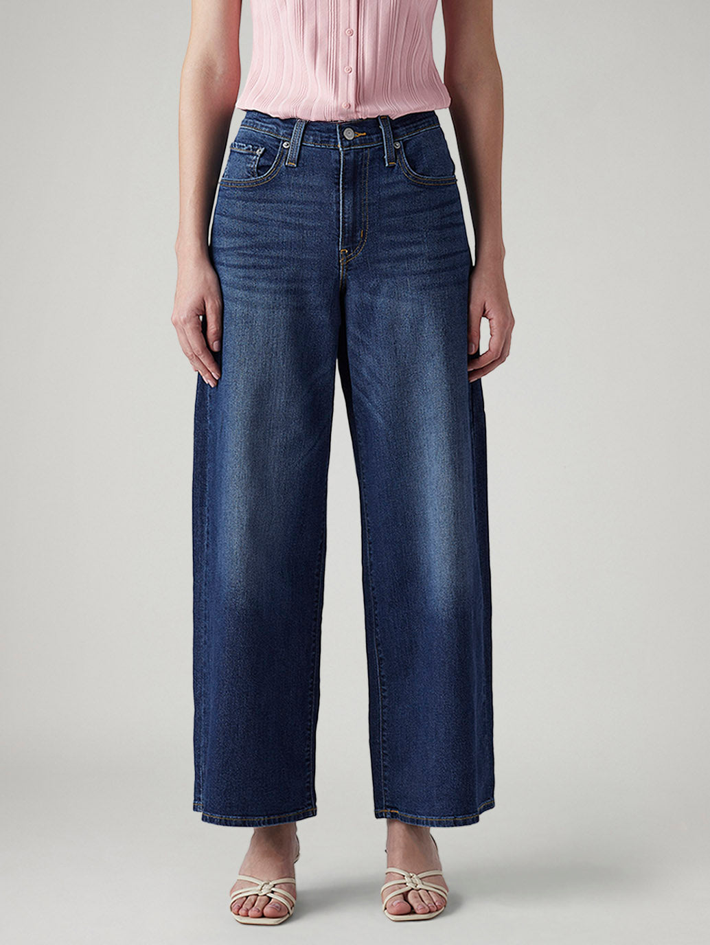 Women's 728 Dark Indigo Wide Leg Fit High Rise Jeans