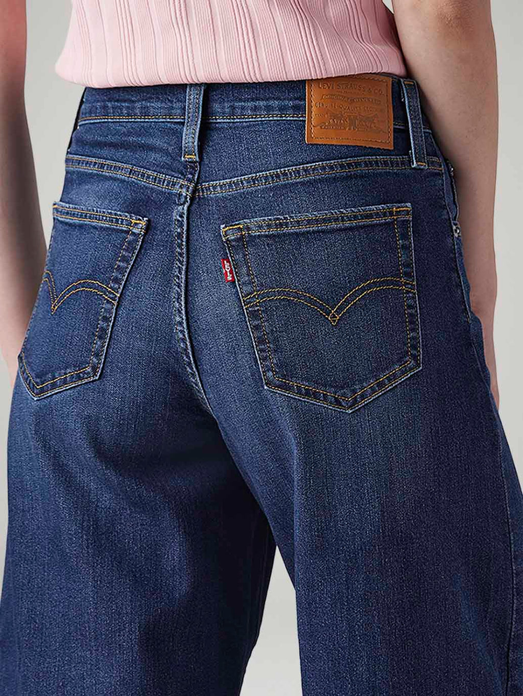 Women's 728 Dark Indigo Wide Leg Fit High Rise Jeans