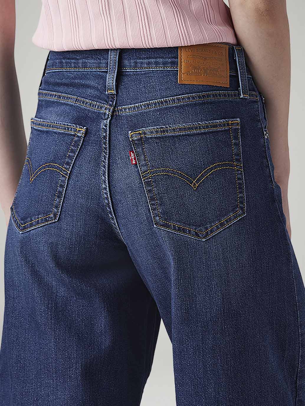Women's 728 Dark Indigo Wide Leg Fit High Rise Jeans