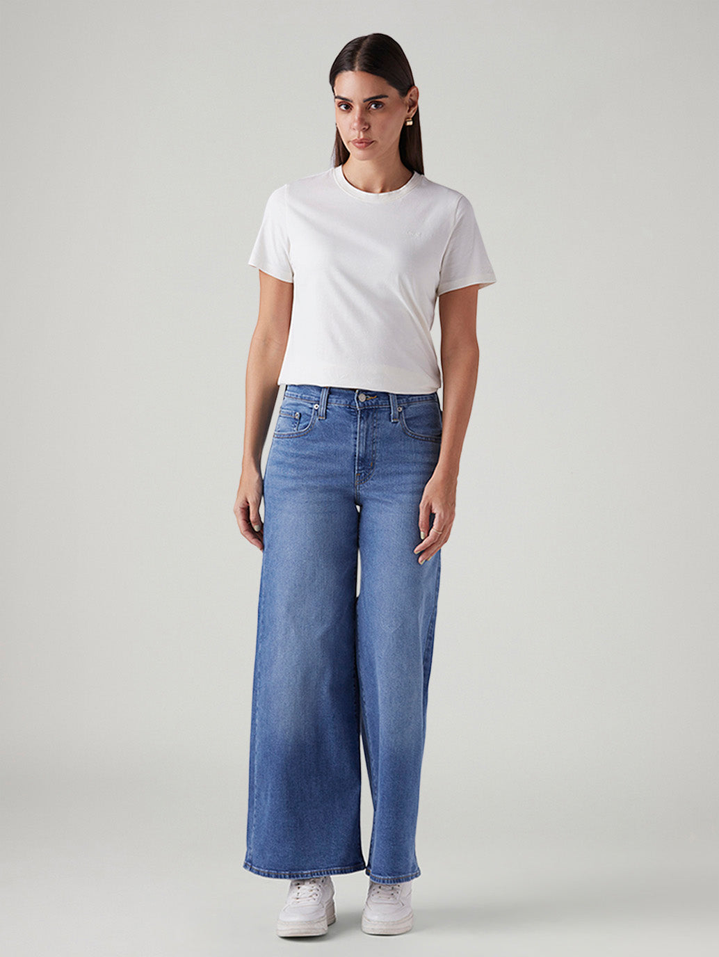 Women's 728 Blue Wide Leg Fit High Rise Jeans