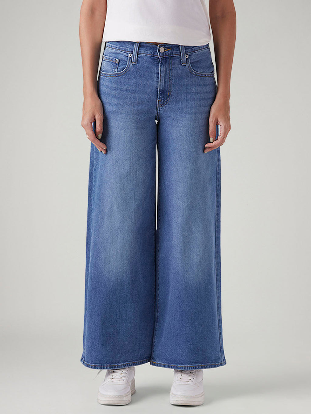 Women's 728 Blue Wide Leg Fit High Rise Jeans
