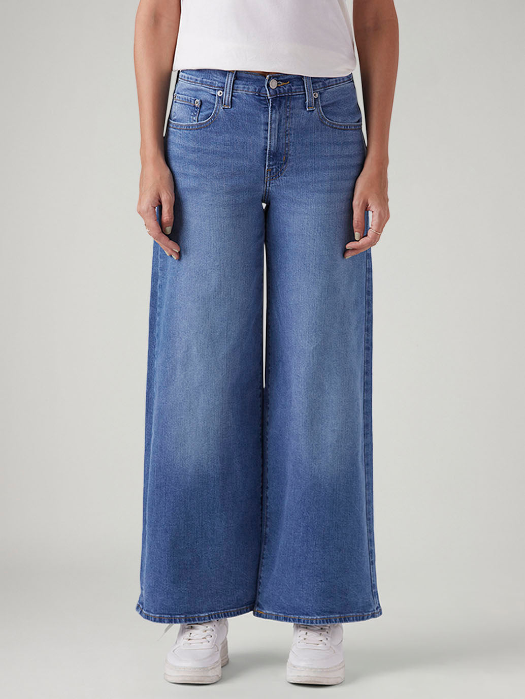 Women's 728 Blue Wide Leg Fit High Rise Jeans