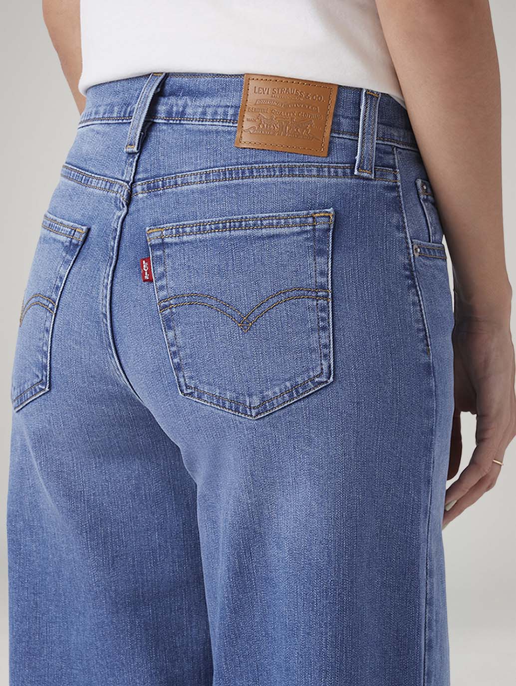 Women's 728 Blue Wide Leg Fit High Rise Jeans