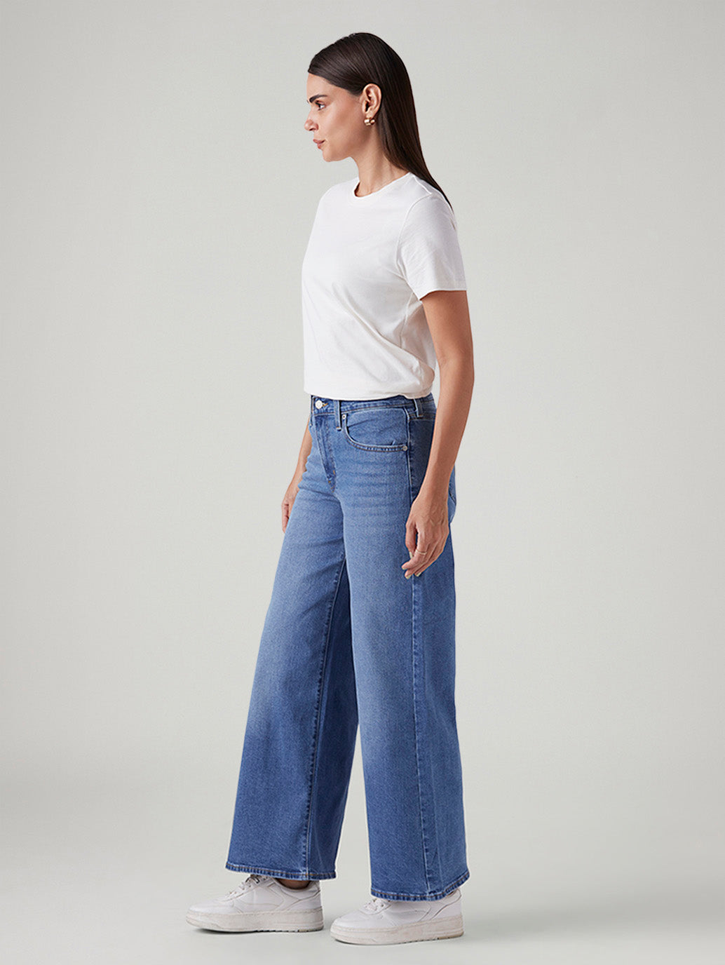 Women's 728 Blue Wide Leg Fit High Rise Jeans