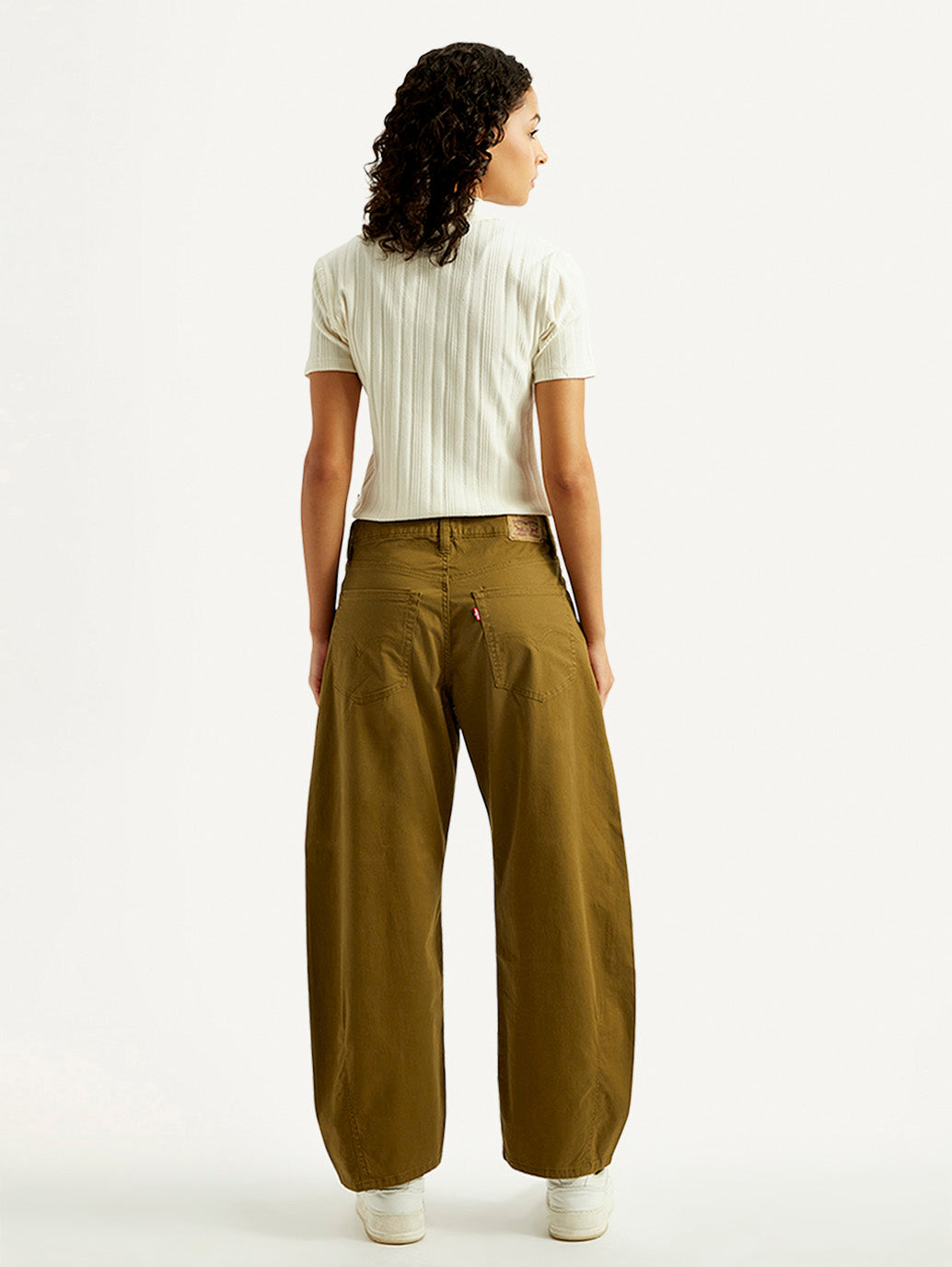 Women's Brown Loose Fit Mid Rise Trousers