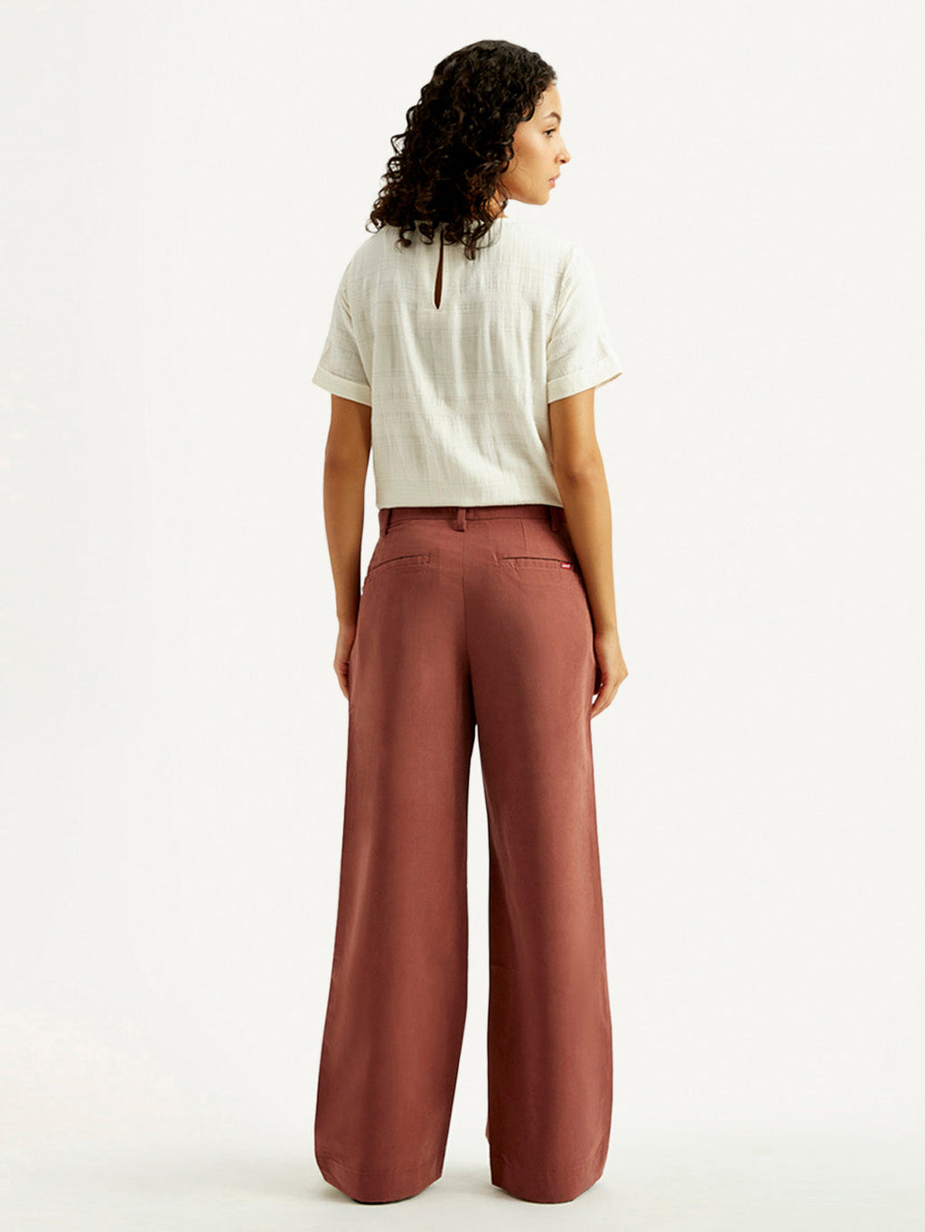 Women's Rust Flared Fit Mid Rise Trousers