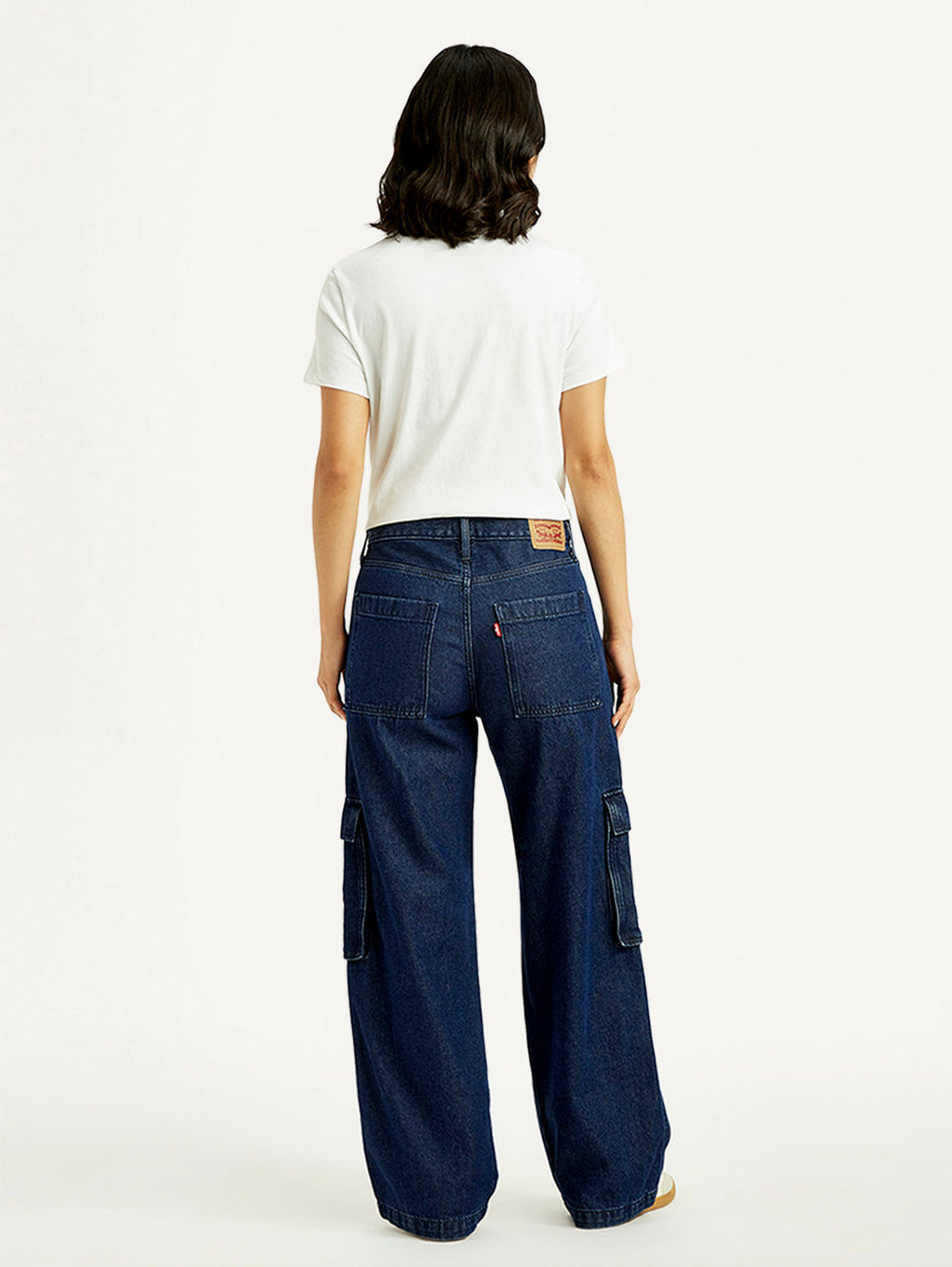 Women's 94 Dark Blue Baggy Fit Mid Rise Jeans