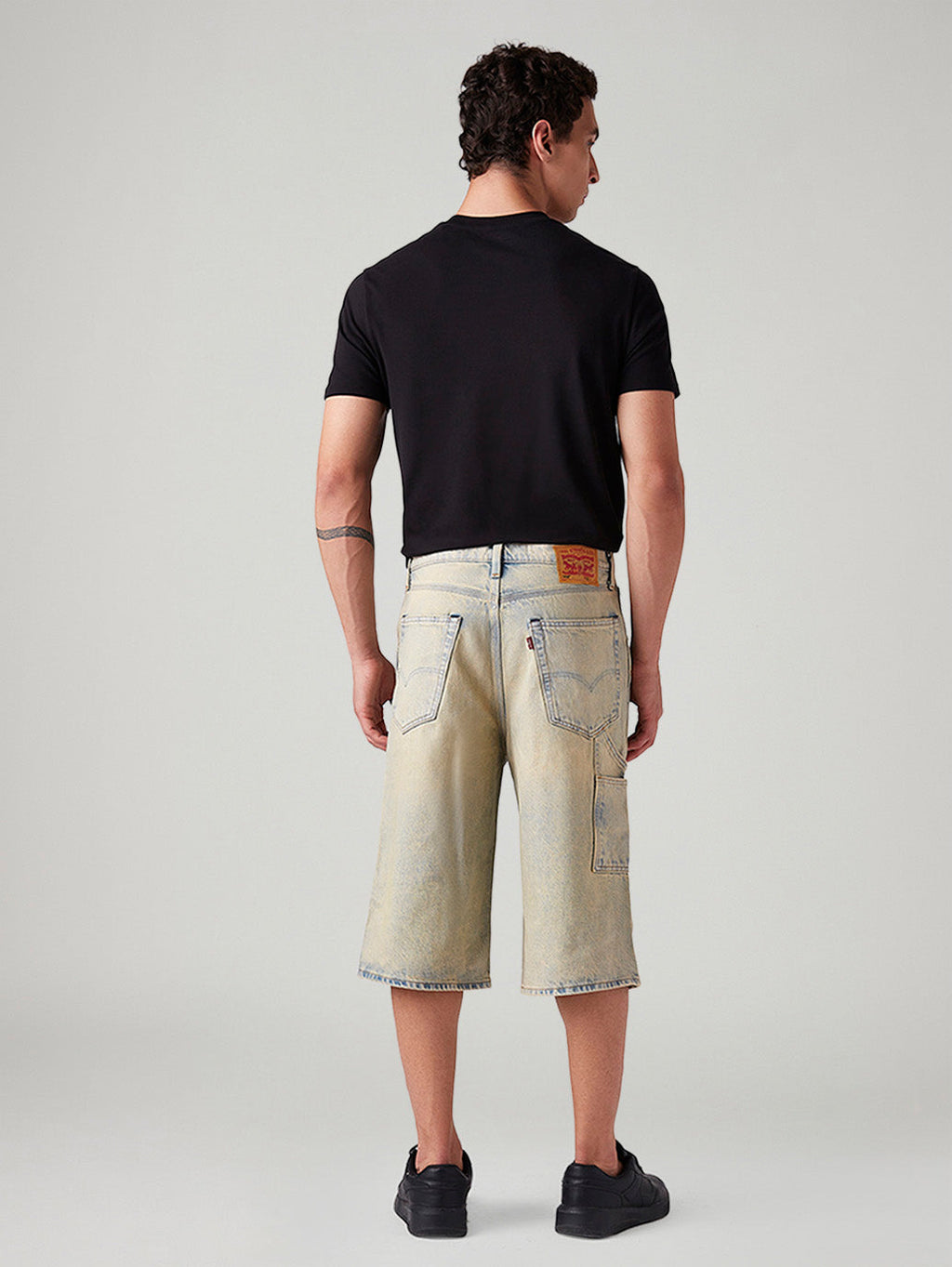 Men's 568 Light Blue Loose Fit Mid Rise Shorts