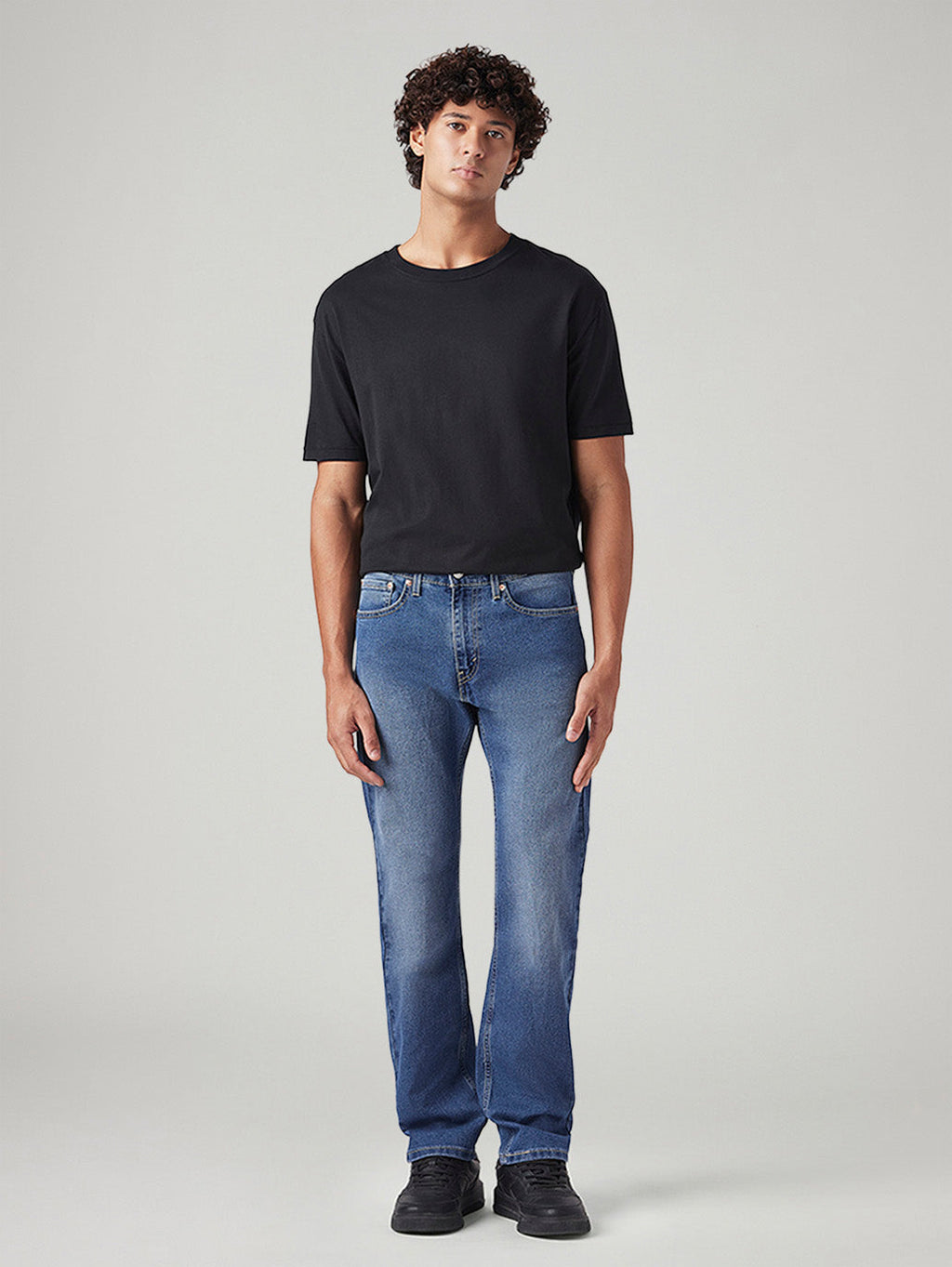 Men's 505 Med Indigo Straight Fit Mid Rise Jeans