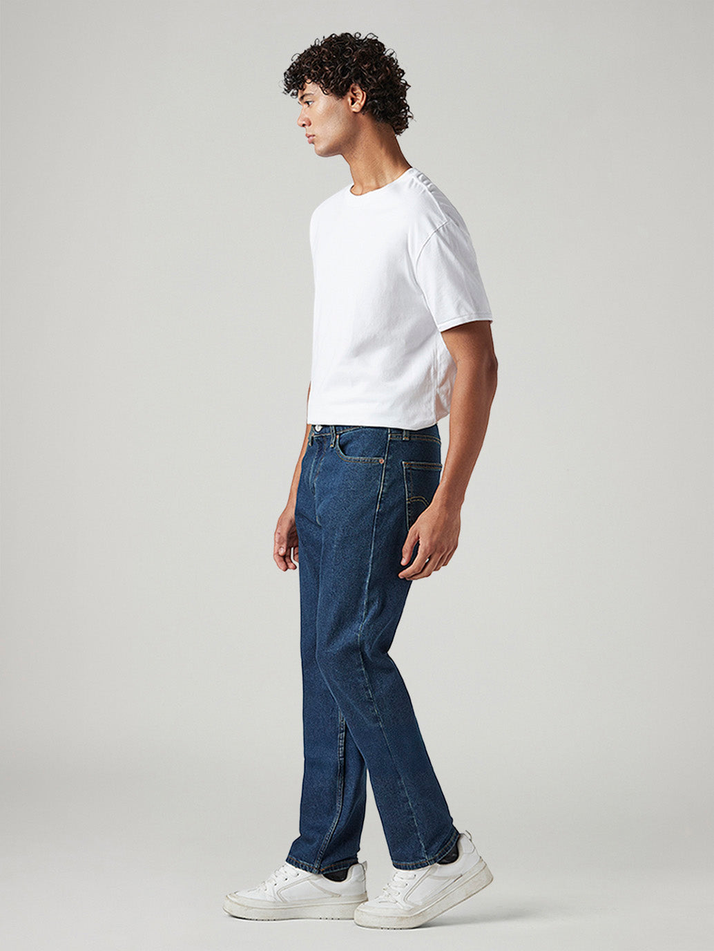 Men's 505 Blue Straight Fit Mid Rise Tinted Jeans