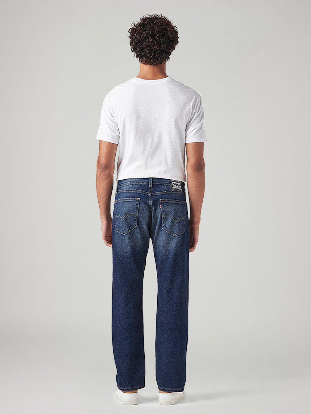 Men's 505 Dark Indigo Straight Fit Mid Rise Tinted Jeans