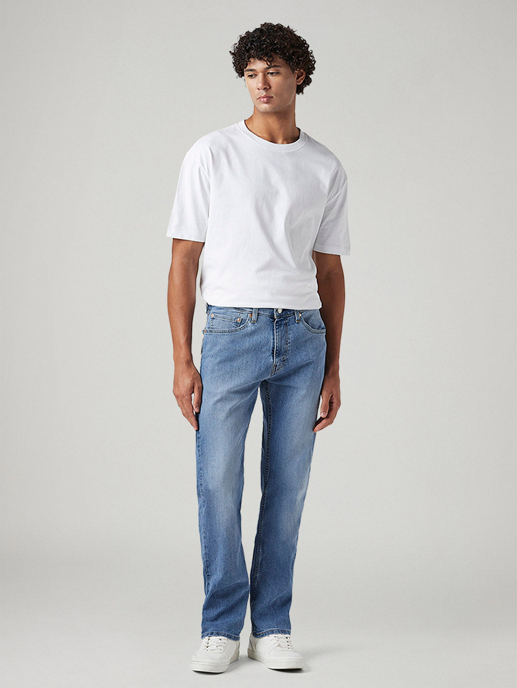 Men's 505 Med Indigo Straight Fit Mid Rise Jeans