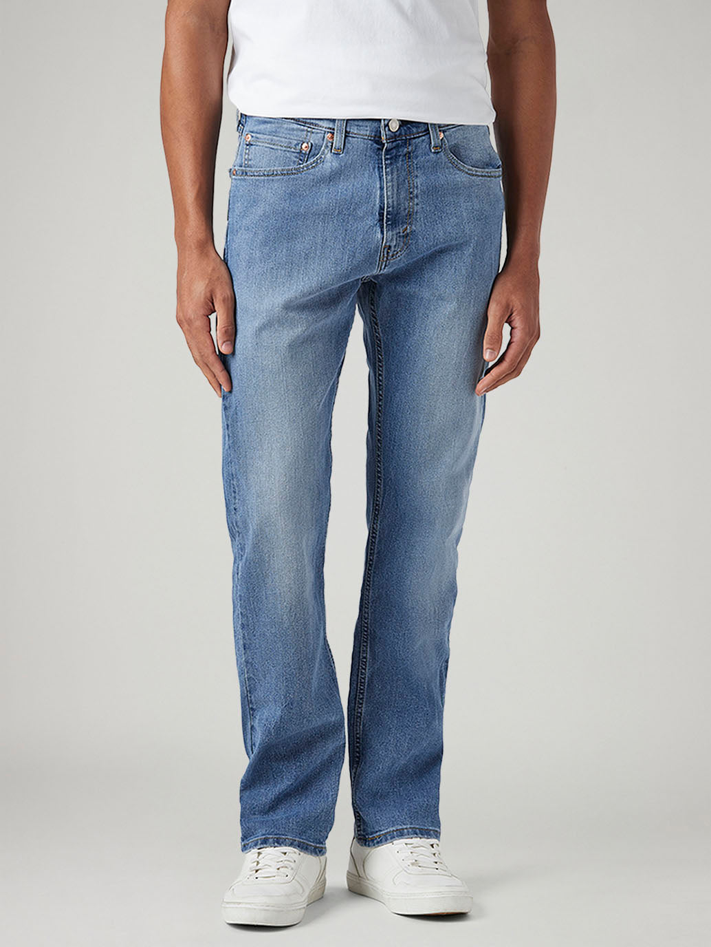 Men's 505 Med Indigo Straight Fit Mid Rise Jeans
