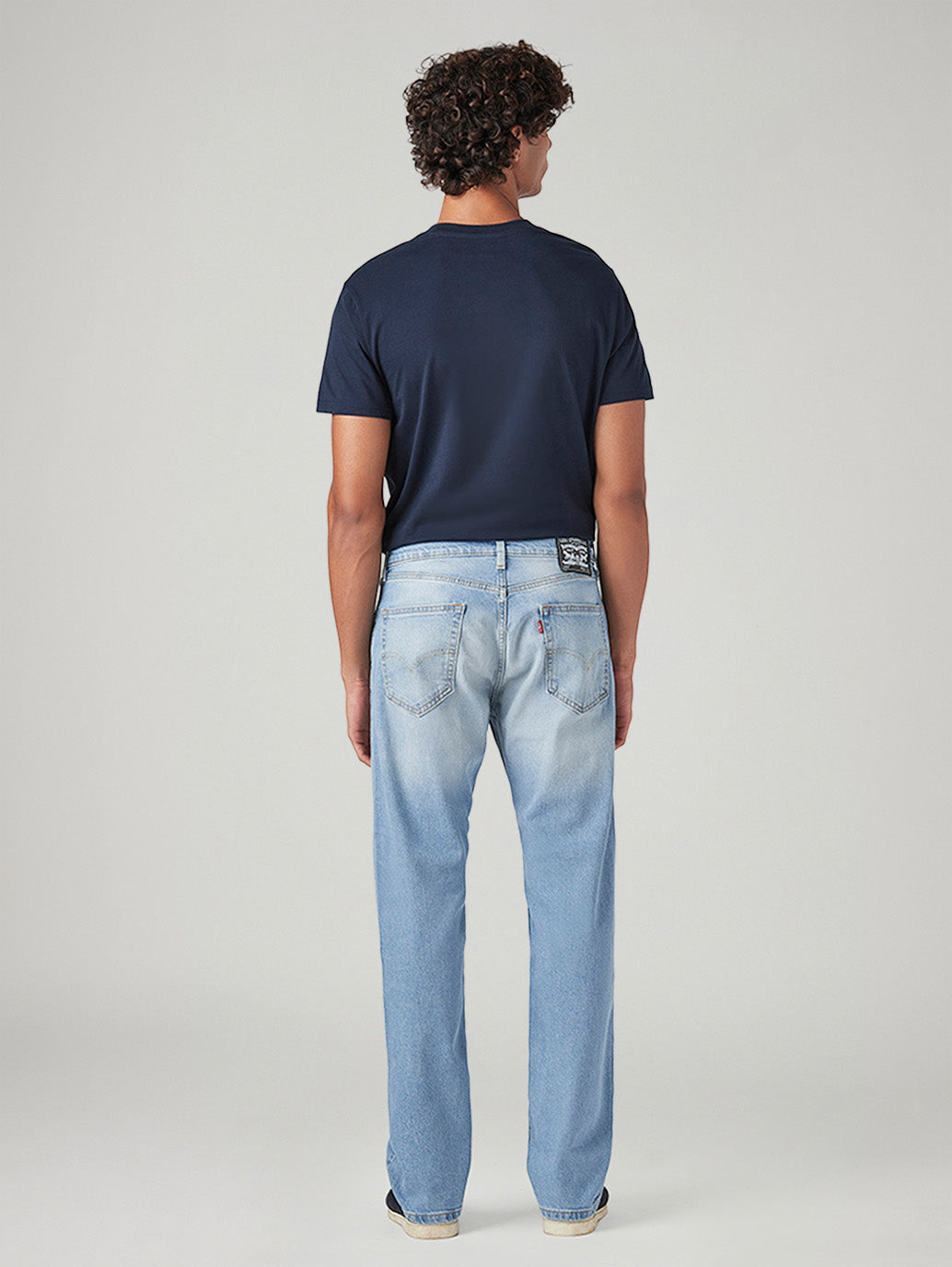 Men's 505 Light Blue Straight Fit Mid Rise Jeans