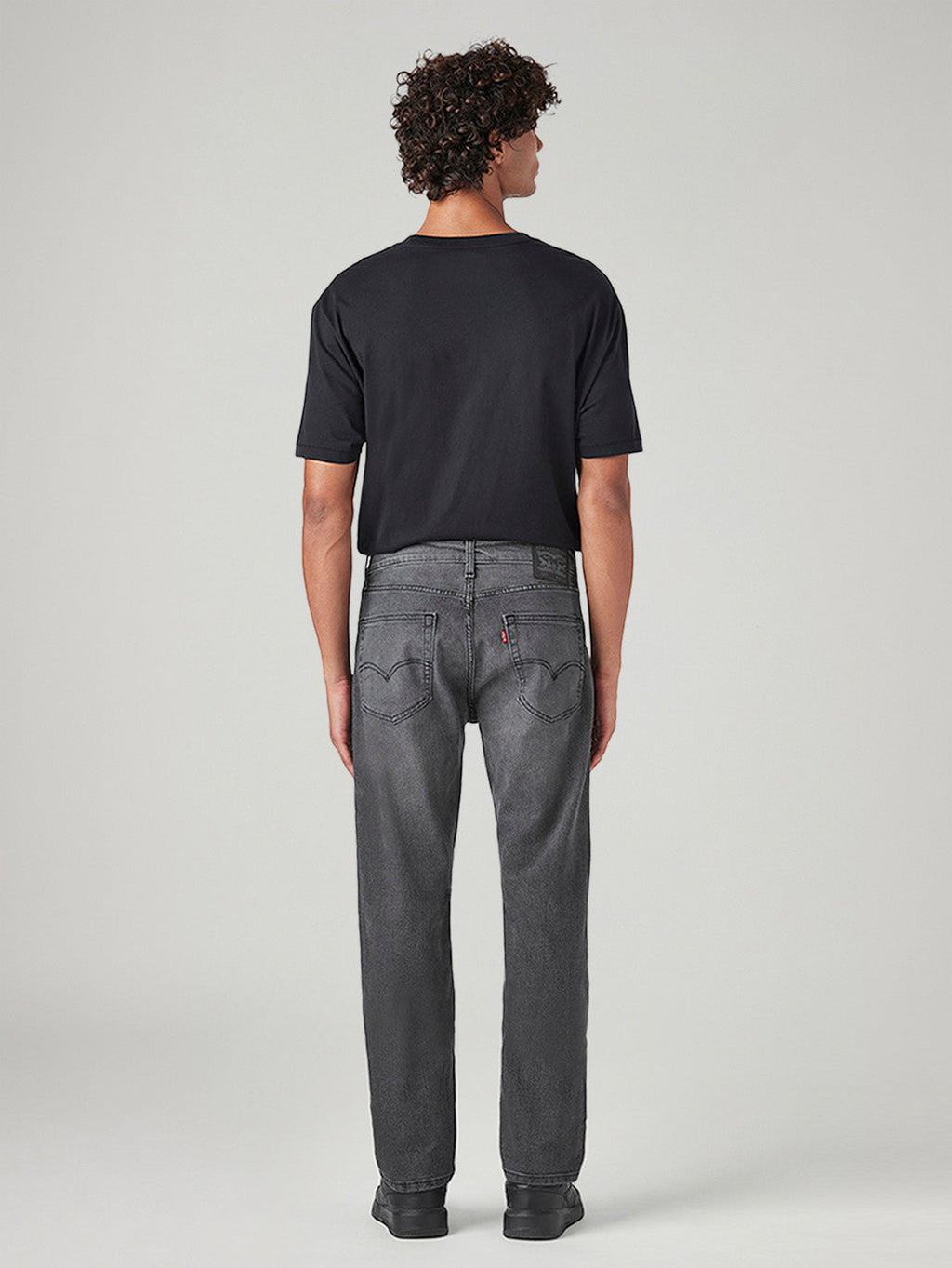 Men's 505 Grey Straight Fit Mid Rise Jeans