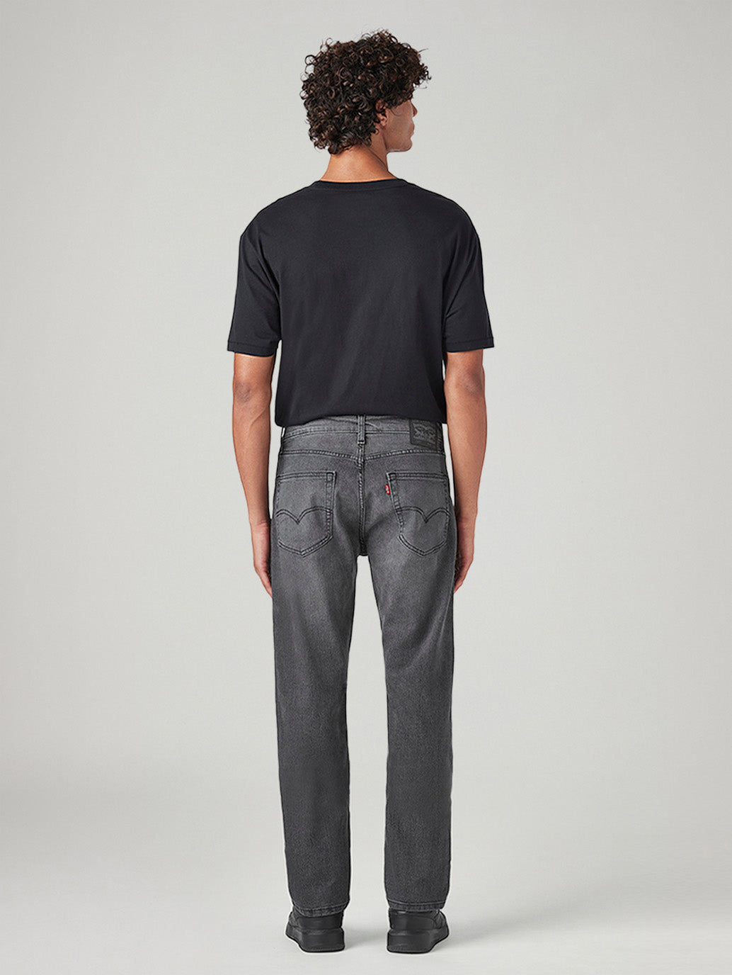 Men's 505 Grey Straight Fit Mid Rise Jeans