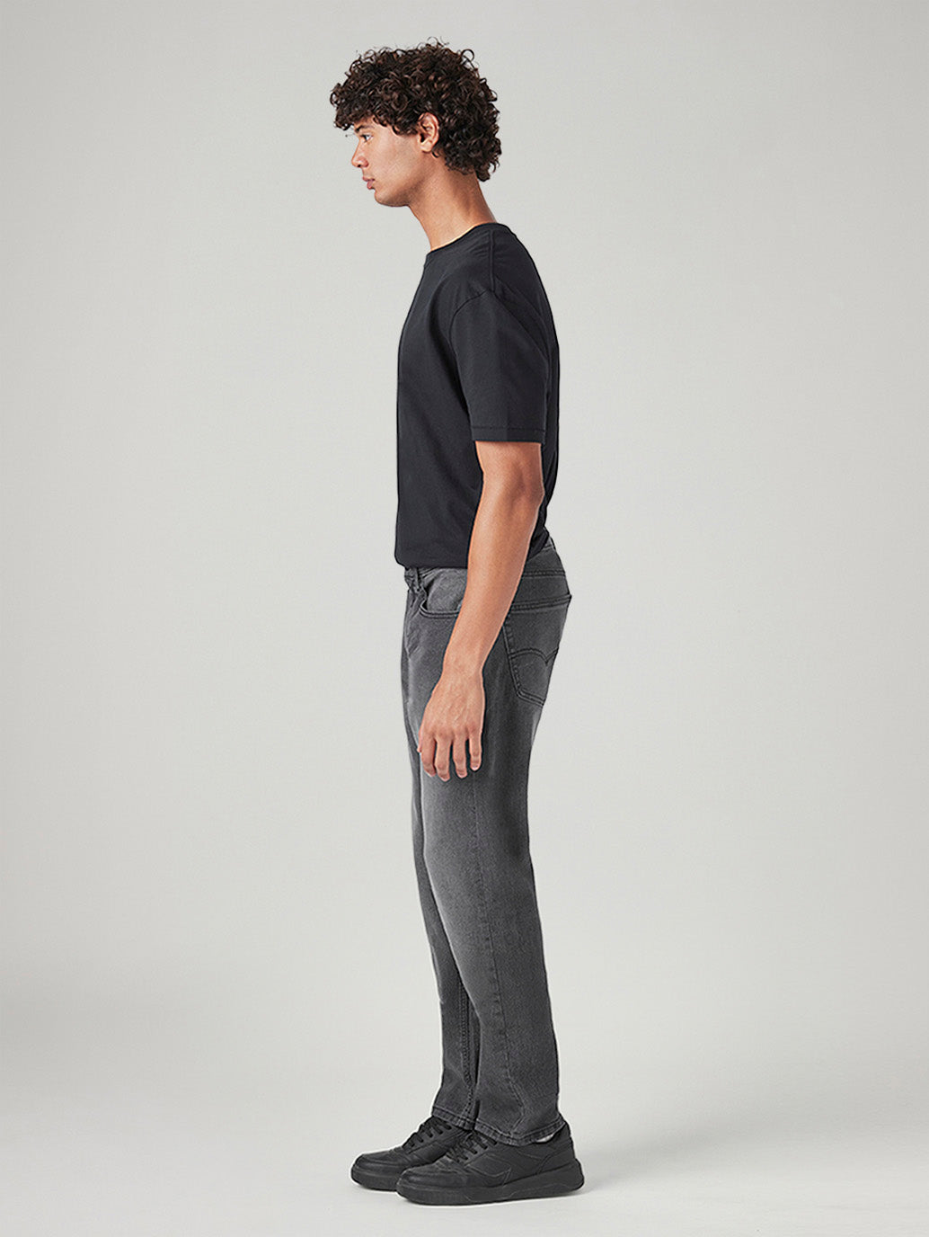 Men's 505 Grey Straight Fit Mid Rise Jeans