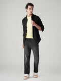 Men's 505 Black Straight Fit Mid Rise Jeans