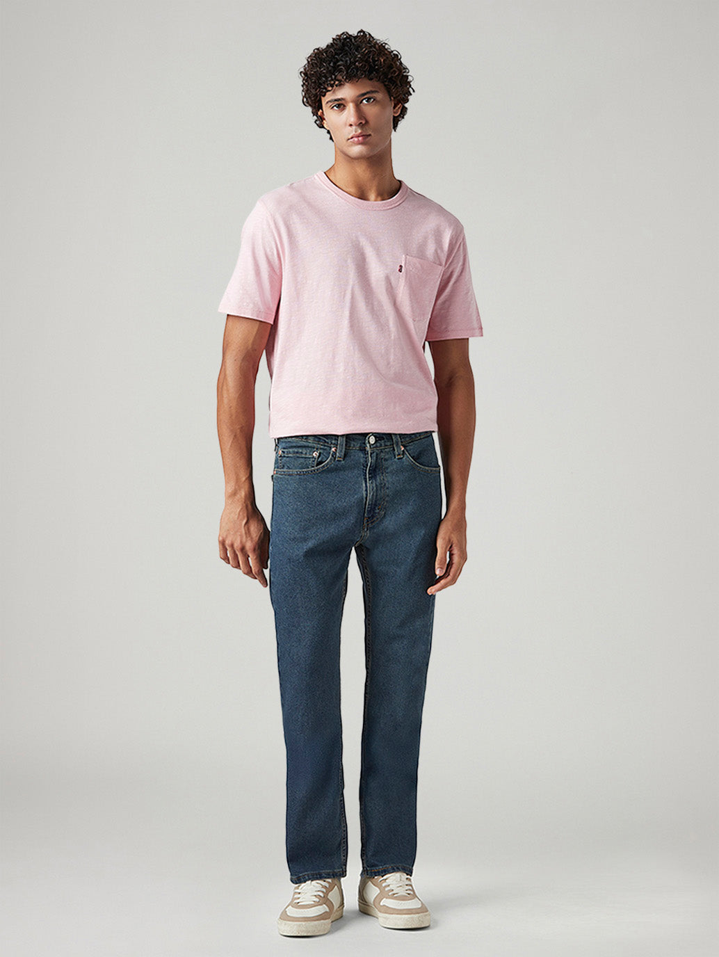 Men's 505 Med Indigo Straight Fit Mid Rise Tinted Jeans