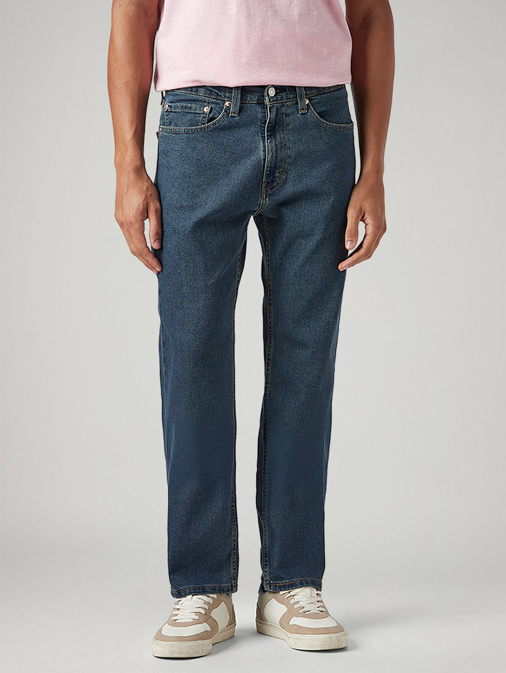 Men's 505 Med Indigo Straight Fit Mid Rise Tinted Jeans