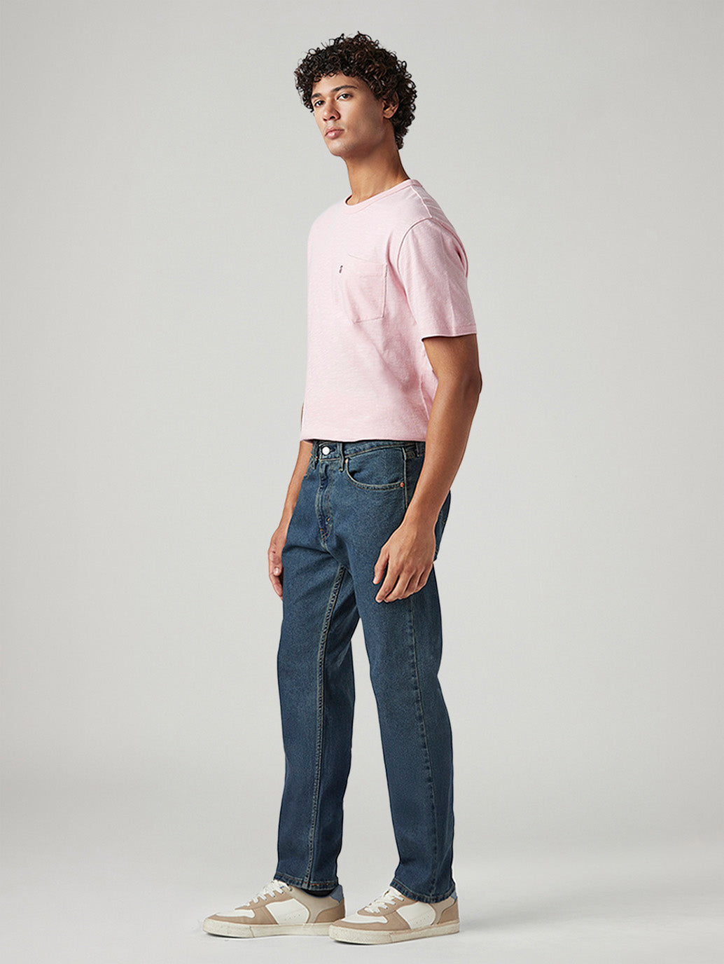 Men's 505 Med Indigo Straight Fit Mid Rise Tinted Jeans