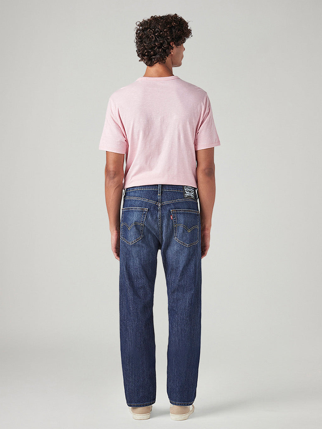 Men's 505 Blue Straight Fit Mid Rise Jeans