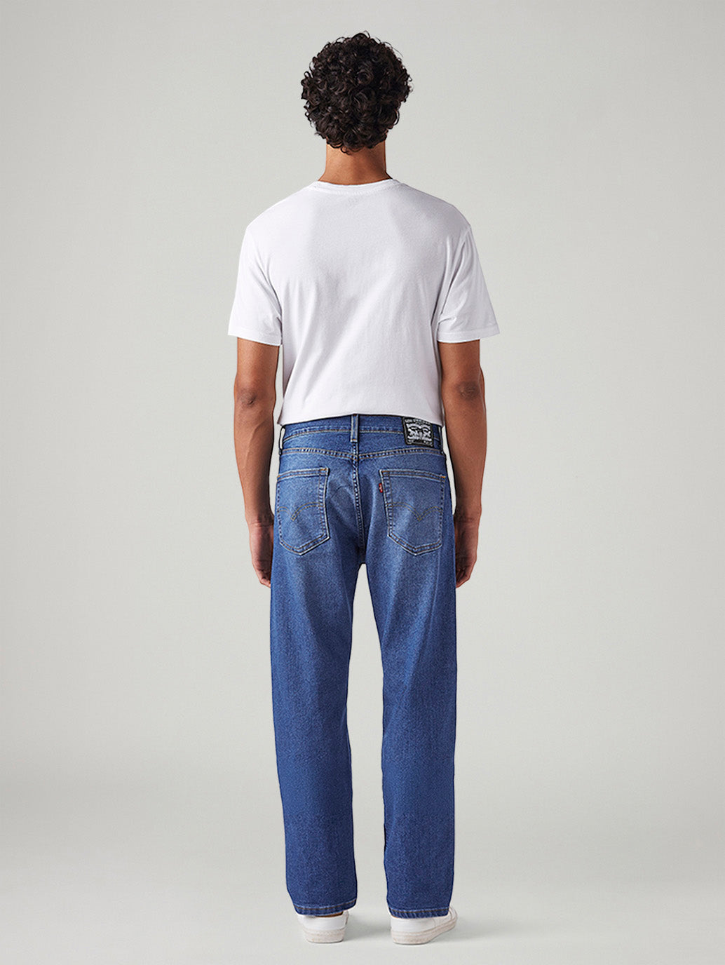 Men's 505 Blue Straight Fit Mid Rise Jeans