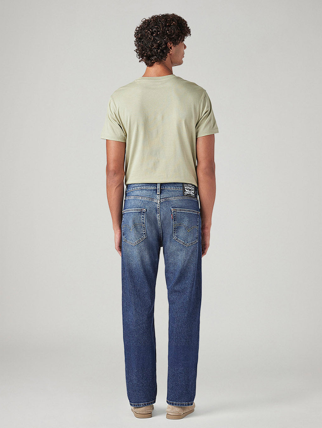Men's 505 Blue Straight Fit Mid Rise Jeans