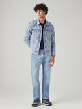 Men's 505 Light Blue Straight Fit Mid Rise Jeans