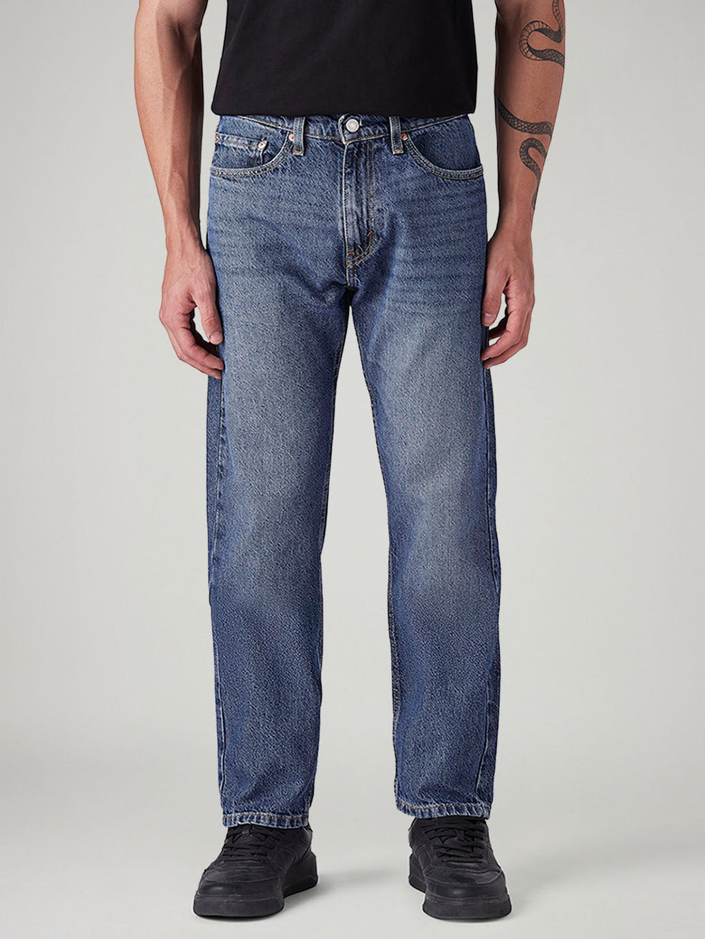 Men's 505 Med Indigo Straight Fit Mid Rise Jeans