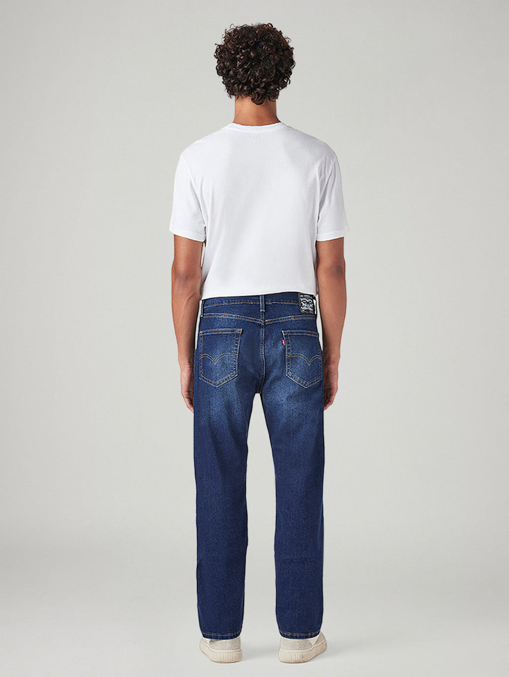 Men's 505 Blue Straight Fit Mid Rise Jeans