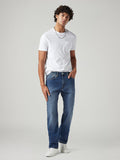 Men's 505 Med Indigo Straight Fit Mid Rise Jeans
