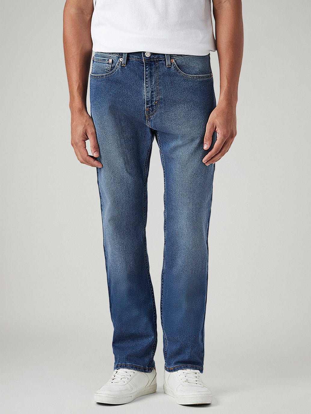 Men's 505 Med Indigo Straight Fit Mid Rise Jeans