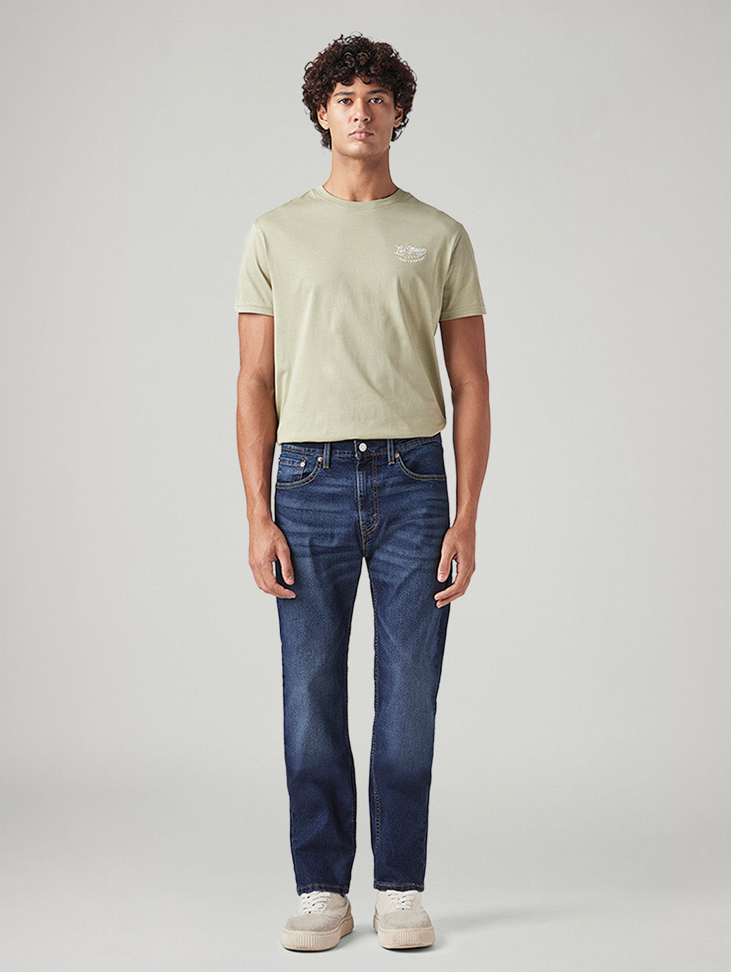 Men's 505 Med Indigo Straight Fit Mid Rise Tinted Jeans