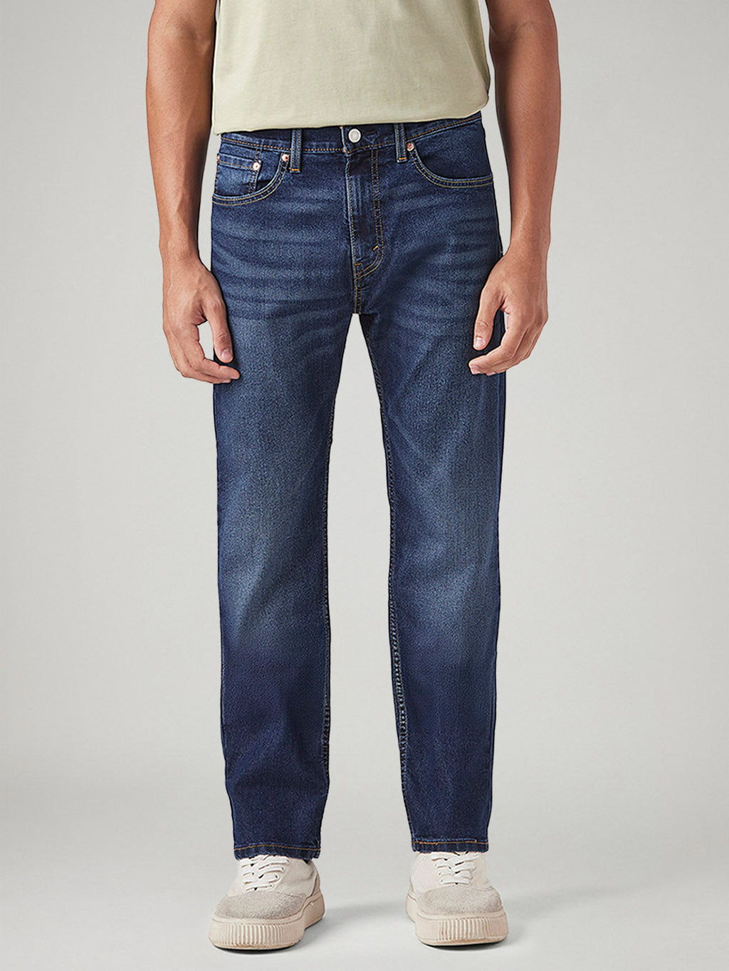 Men's 505 Med Indigo Straight Fit Mid Rise Tinted Jeans