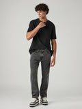 Men's 505 Charcoal Grey Straight Fit Mid Rise Jeans